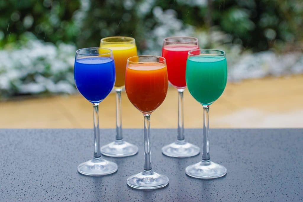 colorful drinks